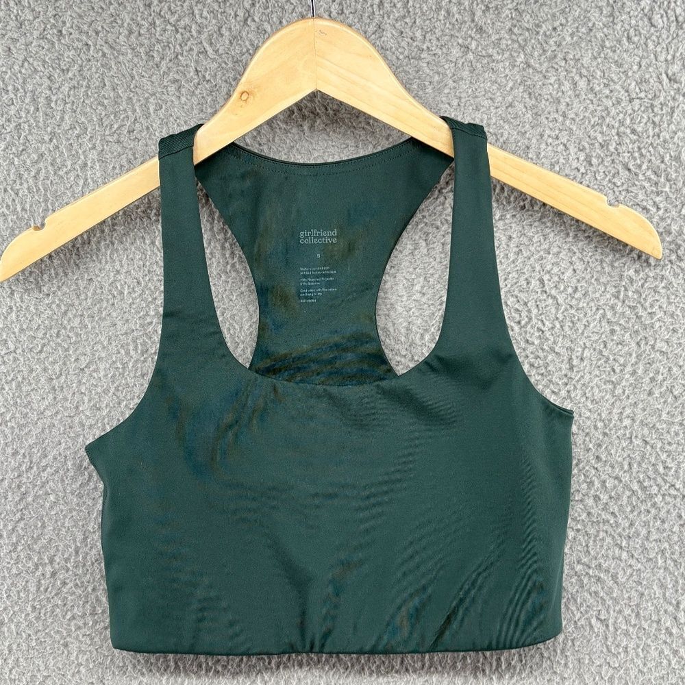 Girlfriend Collective Sports Bra Dark Green Size Small